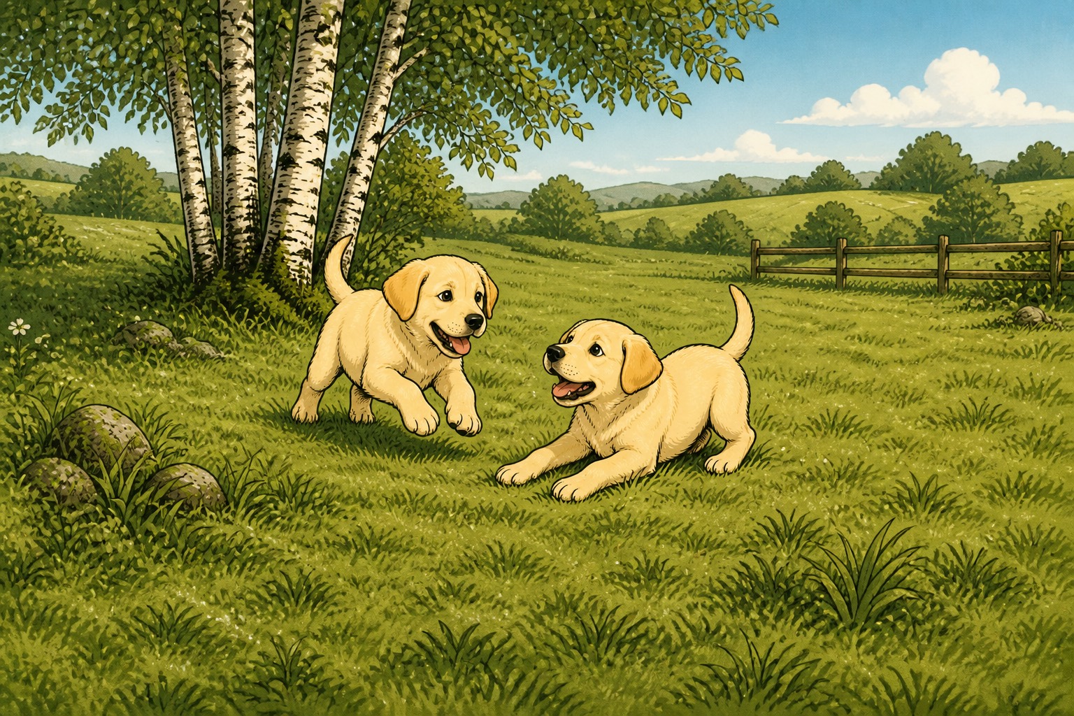 Labrador-Welpen, Comic